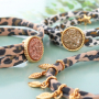 Entwerfen Sie sch&ouml;ne Armb&auml;nder und Haargummis mit gestepptem Elastikband Leopard: