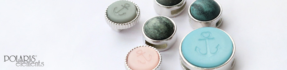 Cuoio Fassungen / Schieber f&uuml;r 8 mm Leder und 12 mm Cabochon