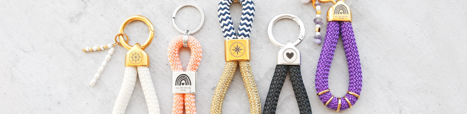 Mix & Match DQ Schl&uuml;sselanh&auml;nger mit Segeltau