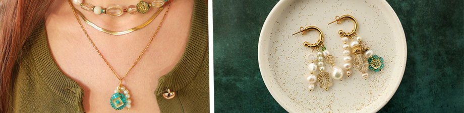 Wow! Neue stilvolle Acrylperlen mit goldenen Akzenten Wow! Neue stilvolle Acrylperlen mit goldenen Akzenten