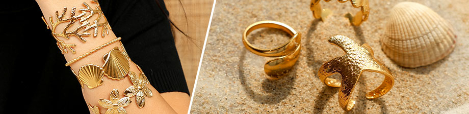 Elegant trendige Armcuffs & Armringe aus Edelstahl Elegant trendige Armcuffs & Armringe aus Edelstahl