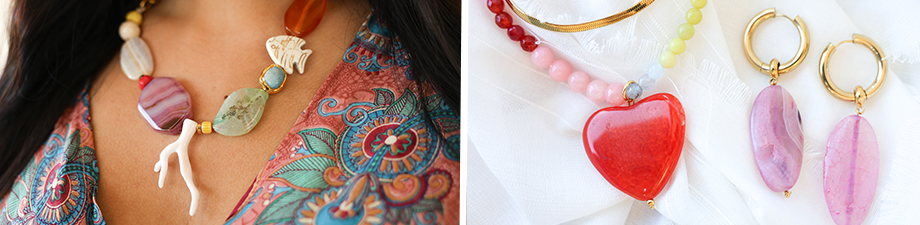 Neue Serie mit charaktervollen Natursteinperlen Neue Serie mit charaktervollen Natursteinperlen