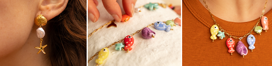 Schmuck aus Edelstahl in tragfertigen Sommerdesigns