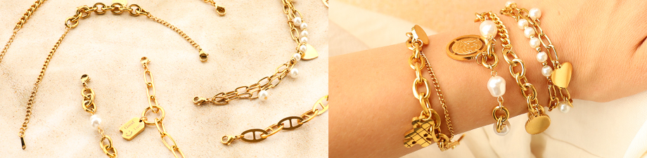 Edelstahlarmb&auml;nder und Armband-Anlegehilfe