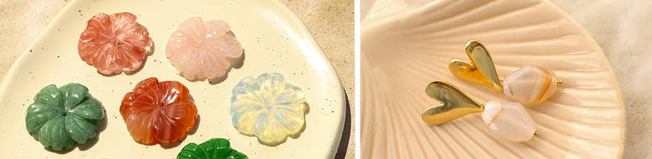 Bunte Natursteinperlen