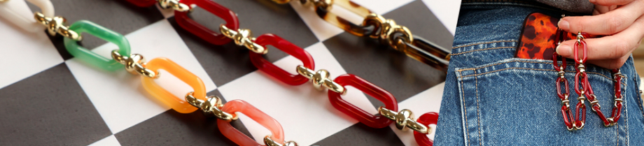 Trendy Handketten aus Acryl und Zubehör Trendy Handketten aus Acryl und Zubehör