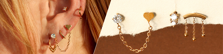 BRAND NEW! Ohrpiercings aus Edelstahl