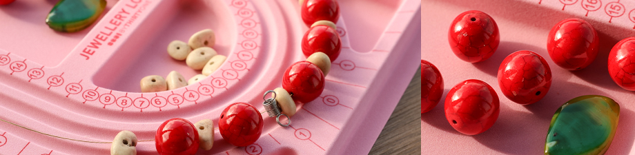 Neue Serie marmorierter Keramikperlen