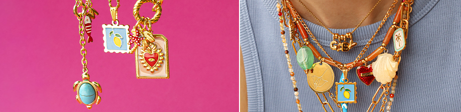 Neue, emaillierte Anh&auml;nger aus Edelstahl