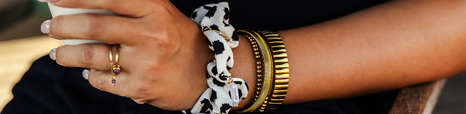Neue Scrunchies mit Metall&ouml;sen f&uuml;r Anh&auml;ngerchen